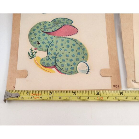 Vintage Duro Decal Transfers Set Of 3 Cute Animal Designs Nursery Children Retro - Picture 4 of 7